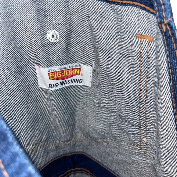 Big John Mens Denim Overalls 28 30 Dark Wash Thick Denim High Quality Workwear - Picture 9 of 10